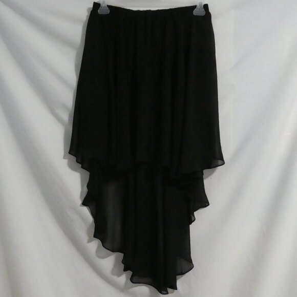 DEX | medium | Black Asymmetrical Skirt Ruffled Bottom | Stretch Waistband | NWT - Picture 1 of 16
